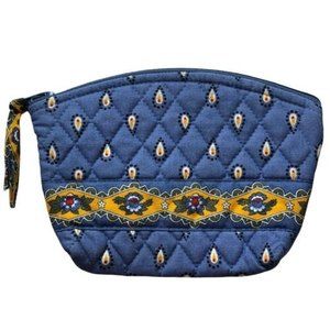 Vera Bradley Cosmetic Bag Small Blue Yellow